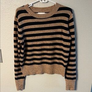 Sonoma Black and Tan Striped Sweater